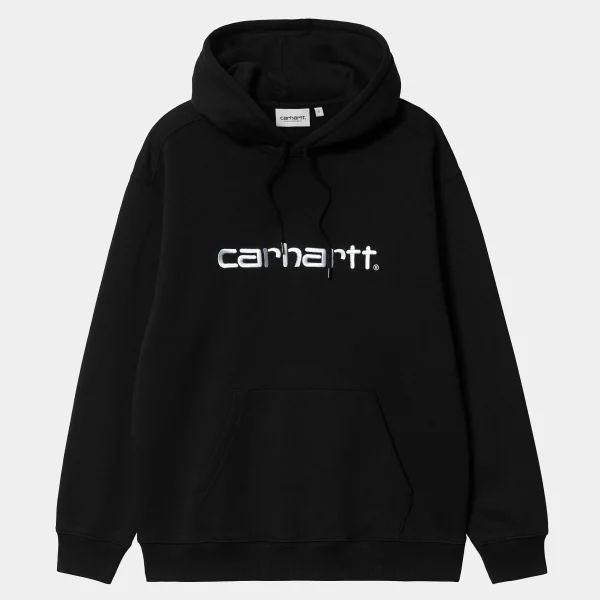 Carhartt WIP W' Hooded Carhartt Sweatshirt Black / White Fashion