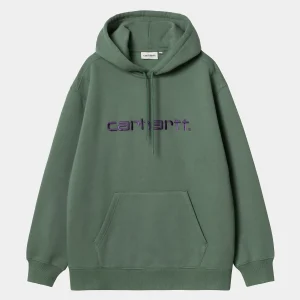 Carhartt WIP W' Hooded Carhartt Sweatshirt Duck Green / Aura Cheap