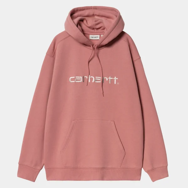 Carhartt WIP W' Hooded Carhartt Sweatshirt Dusty Rose / Moonbeam Fashion