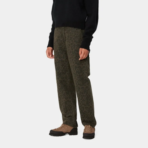 Carhartt WIP W' Leo Pierce Pant Straight Camo Leo, Tamarind / Office Green Best