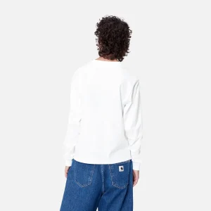 Carhartt WIP W' L/S Pocket T-Shirt White Discount