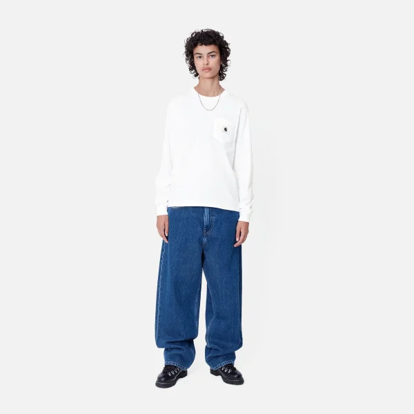 Carhartt WIP W' L/S Pocket T-Shirt White Discount