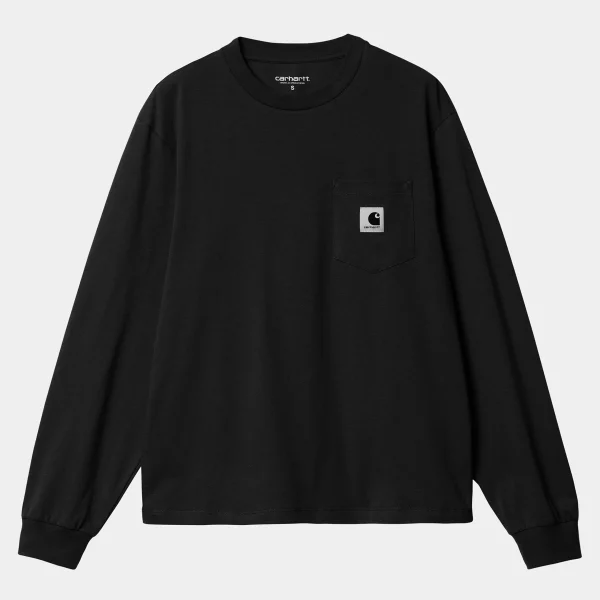 Carhartt WIP W' L/S Pocket T-Shirt Black Online