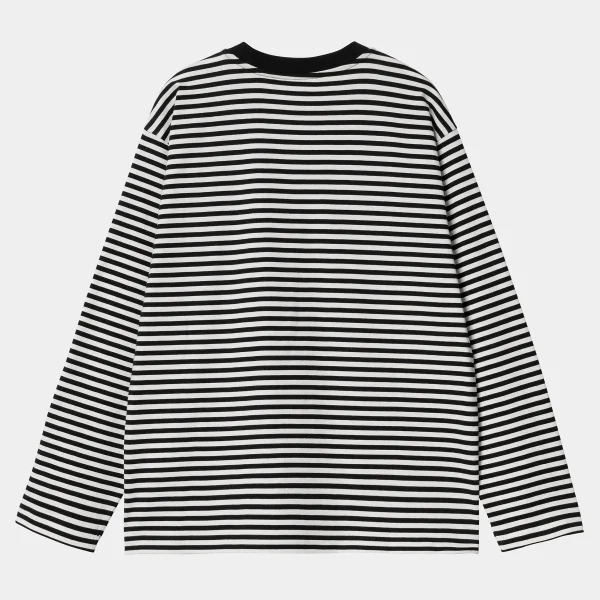 Carhartt WIP W' L/S Verner T-Shirt Verner stripe, Black / Wax Discount