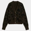 Carhartt WIP W' Merton Cardigan Camo Leo Jacquard, Tamarind Flash Sale