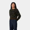 Carhartt WIP W' Merton Sweater Camo Leo Jacquard, Tamarind Cheap