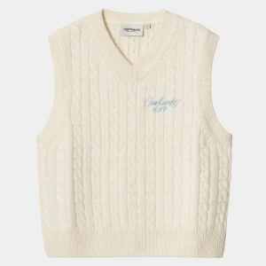 Carhartt WIP W' Signature Vest Sweater Natural / Dusty Ice Online