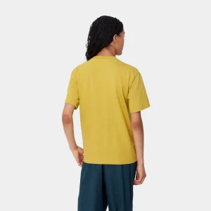 Carhartt WIP W' S/S American Script T-Shirt Golden Olive Flash Sale