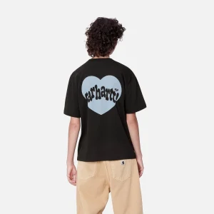 Carhartt WIP W' S/S Amour T-Shirt Black / Misty Sky Cheap