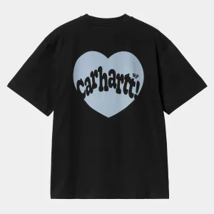 Carhartt WIP W' S/S Amour T-Shirt Black / Misty Sky Cheap