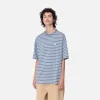 Carhartt WIP W' S/S Bryna T-Shirt Bryna Stripe, Charm Blue / White Fashion