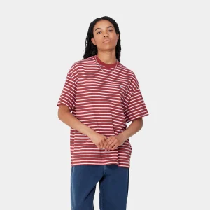 Carhartt WIP W' S/S Bryna T-Shirt Bryna Stripe, Tuscany / White Sale