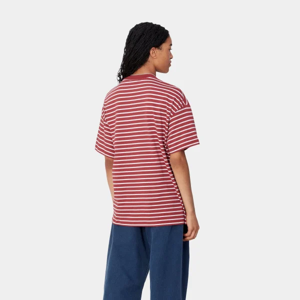 Carhartt WIP W' S/S Bryna T-Shirt Bryna Stripe, Tuscany / White Sale