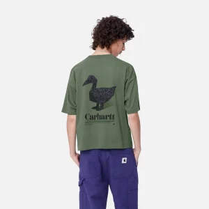 Carhartt WIP W' S/S Fold Leo T-Shirt Duck Green Online