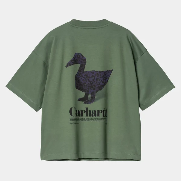 Carhartt WIP W' S/S Fold Leo T-Shirt Duck Green Online