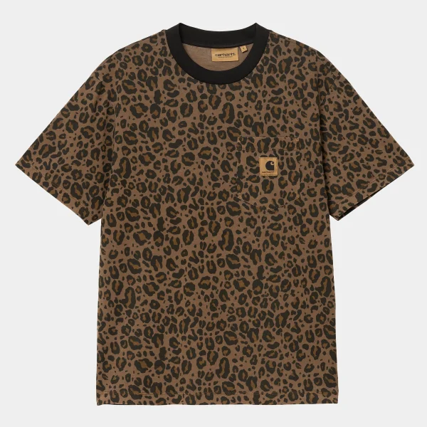 Carhartt WIP W' S/S Leo Pocket T-Shirt Camo Leo, Tamarind Sale