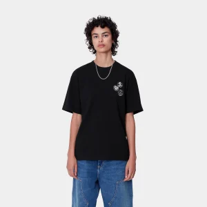 Carhartt WIP W' S/S Pins T-Shirt Black / White Flash Sale