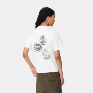 Carhartt WIP W' S/S Pins T-Shirt White / Black Cheap