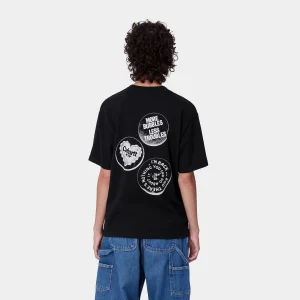 Carhartt WIP W' S/S Pins T-Shirt Black / White Flash Sale