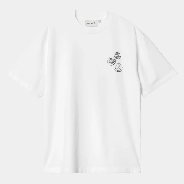 Carhartt WIP W' S/S Pins T-Shirt White / Black Cheap