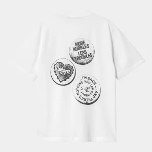 Carhartt WIP W' S/S Pins T-Shirt White / Black Cheap