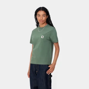 Carhartt WIP W' S/S Pocket T-Shirt Duck Green Cheap