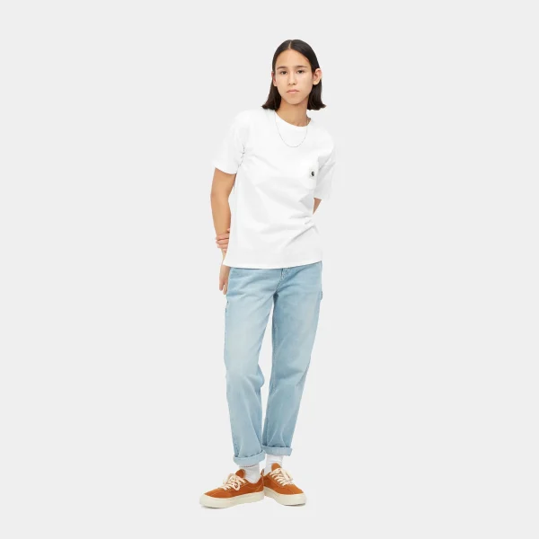 Carhartt WIP W' S/S Pocket T-Shirt White Cheap