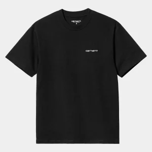 Carhartt WIP W' S/S Script Embroidery T-Shirt Black / White Sale