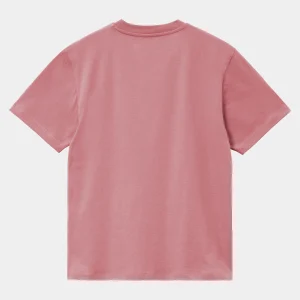 Carhartt WIP W' S/S Script Embroidery T-Shirt Dusty Rose / Moonbeam Cheap