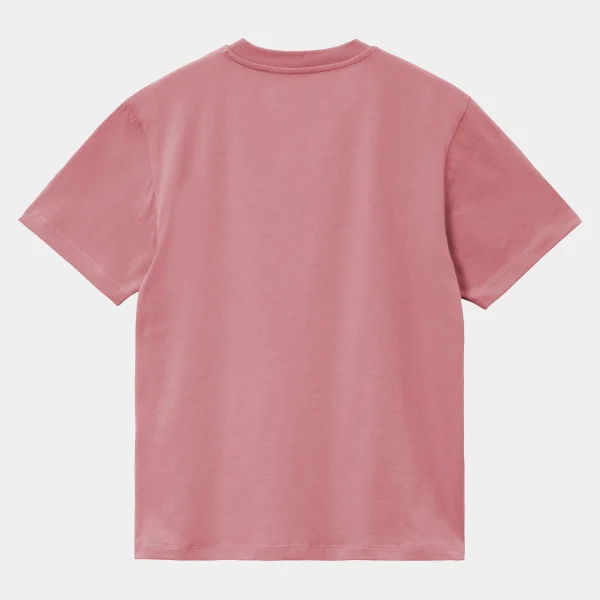 Carhartt WIP W' S/S Script Embroidery T-Shirt Dusty Rose / Moonbeam Cheap