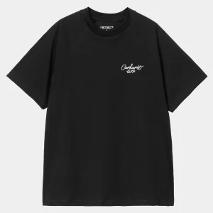 Carhartt WIP W' S/S Signature T-Shirt Black / White Clearance