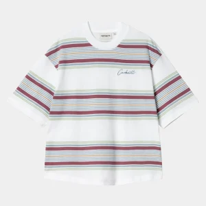 Carhartt WIP W' S/S Snyder T-Shirt Snyder Stripe, White Hot