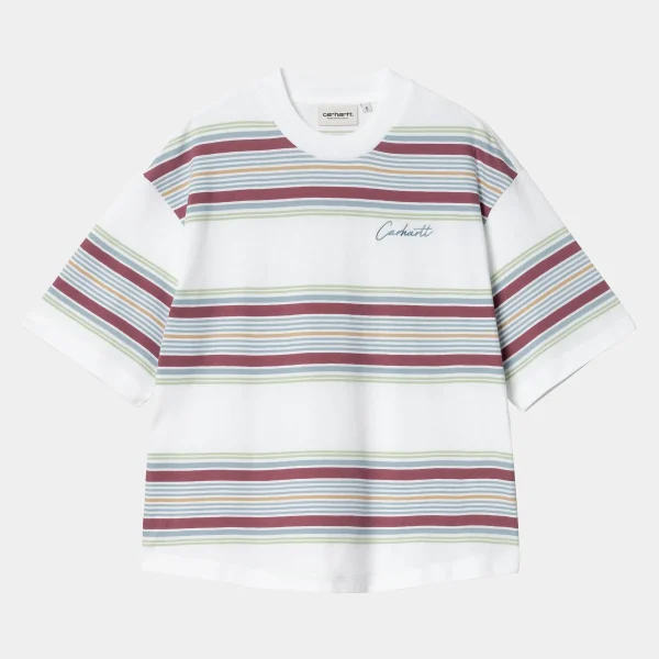 Carhartt WIP W' S/S Snyder T-Shirt Snyder Stripe, White Hot