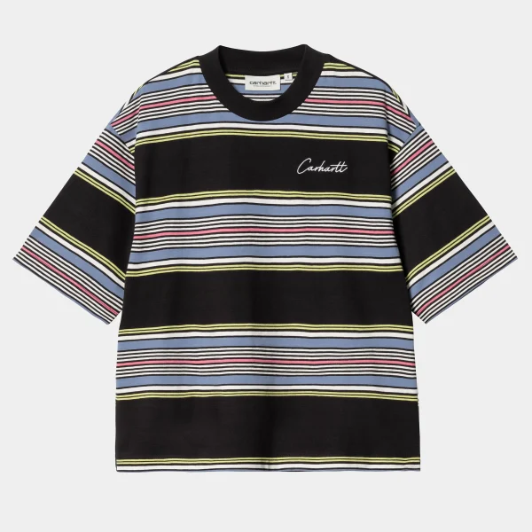 Carhartt WIP W' S/S Snyder T-Shirt Snyder Stripe, Black Best