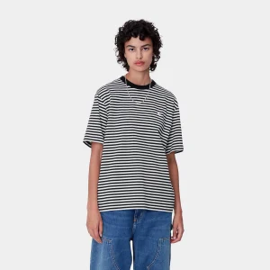 Carhartt WIP W' S/S Verner T-Shirt Verner stripe, Black / Wax Hot