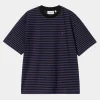 Carhartt WIP W' S/S Verner T-Shirt Verner Stripe, Black / Aura Hot