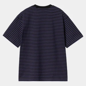 Carhartt WIP W' S/S Verner T-Shirt Verner Stripe, Black / Aura Hot