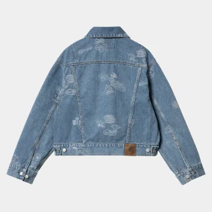 Carhartt WIP W' Stamp Jacket Stamp Print, Blue Cheap