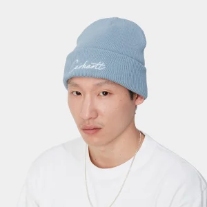 Carhartt WIP Watcher Beanie Misty Sky / White New